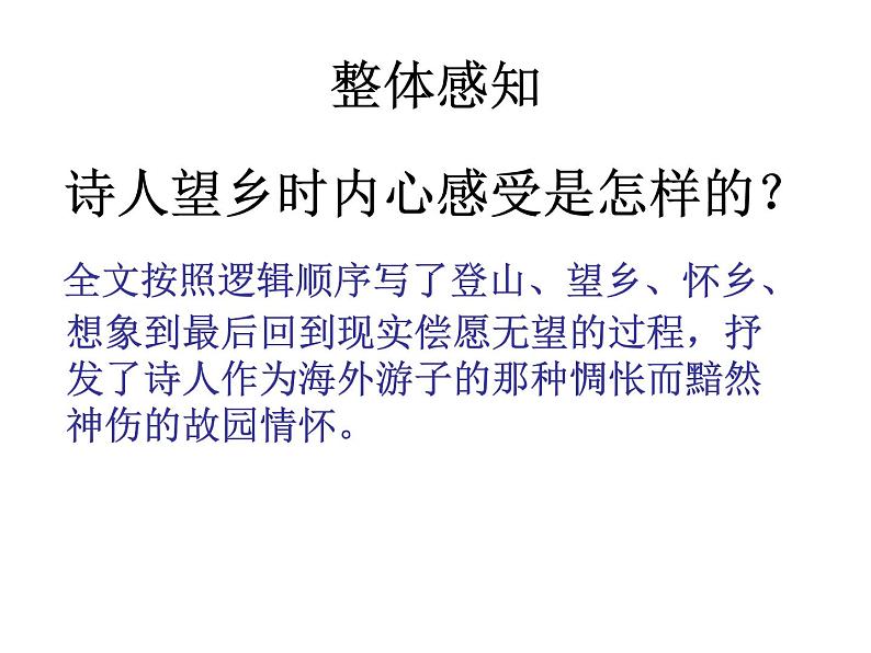 高中语文人教选修《中国现代诗歌散文欣赏》课件：诗歌部分 第四单元 大地的歌吟--边界望乡（共10张PPT）03