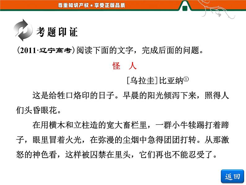 人教版高中语文选修《外国小说欣赏》第四单元   小说鉴赏方略之四 课件05