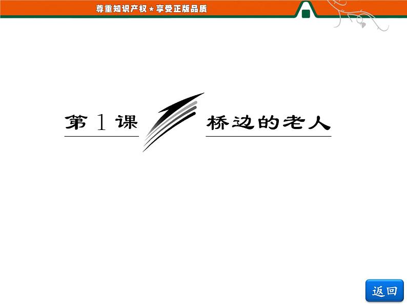 人教版高中语文选修《外国小说欣赏》第一单元   第1课   桥边的老人 课件03