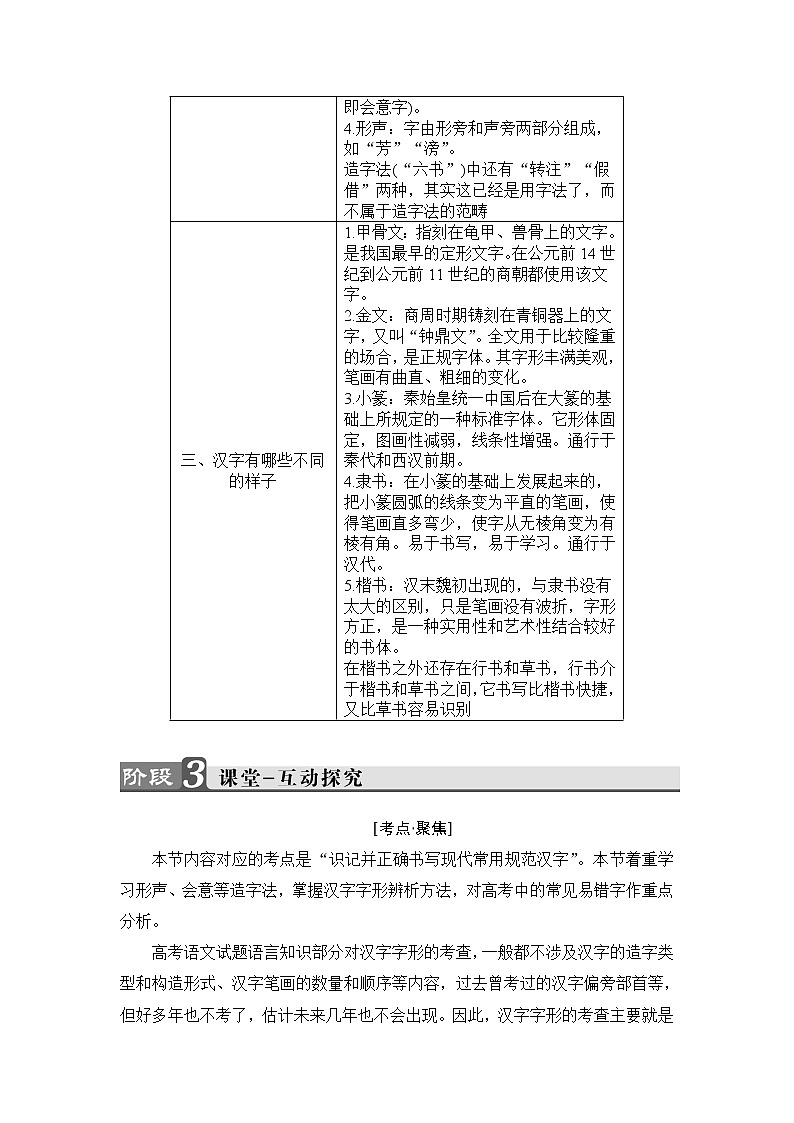 高中语文（人教版）选修《语言文字应用》同步教师用书：第3课 第1节　字之初，本为画——汉字的起源第2页