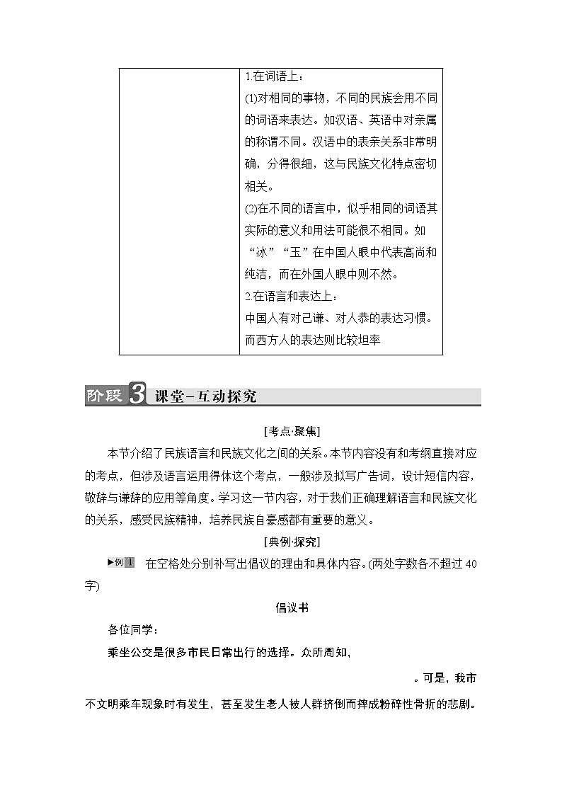 高中语文（人教版）选修《语言文字应用》同步教师用书：第6课 第4节　入乡问俗——语言和文化第2页