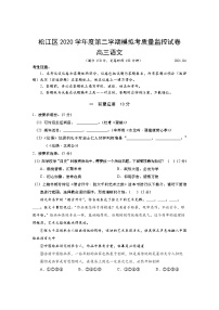 上海市松江区2021届高三下学期4月模拟考质量监控（二模）语文试题 Word版含答案