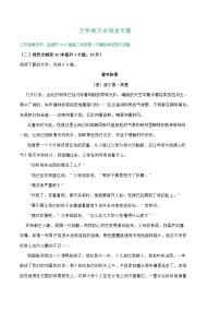 江苏省2021届高三1-2月语文试卷精选汇编：文学类文本阅读专题