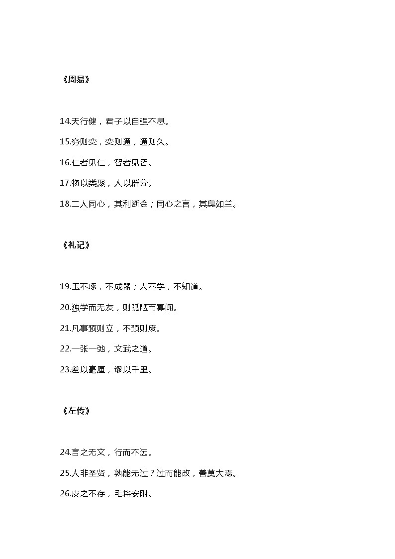 高考语文专题复习中学生必背的历朝历代名篇名句400句02