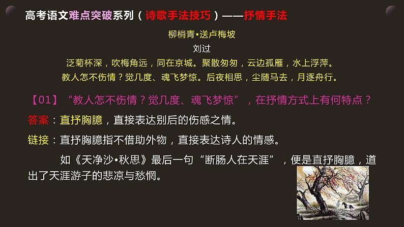 9高考语文透析一题·诗歌鉴赏（手法技巧）《柳梢青•送卢梅坡 》(1)第7页