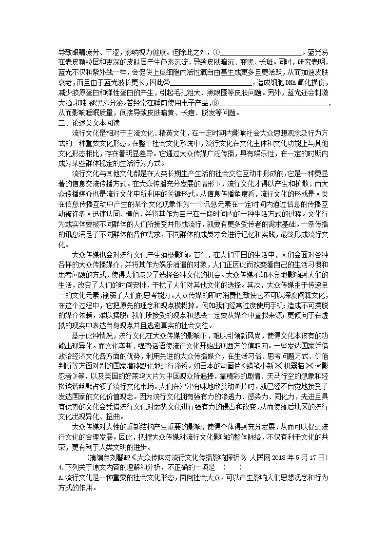 2021年高考语文小题限时作业27（含答案详解）02