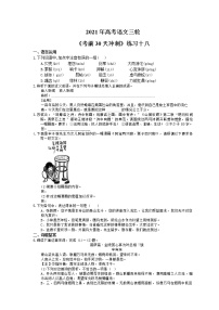 2021年高考语文三轮《考前30天冲刺》练习十八（含答案）