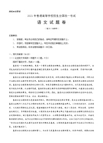 宁夏银川市17校联考2021届高三下学期5月普通高等学校招生全国统一考试 语文（含答案）