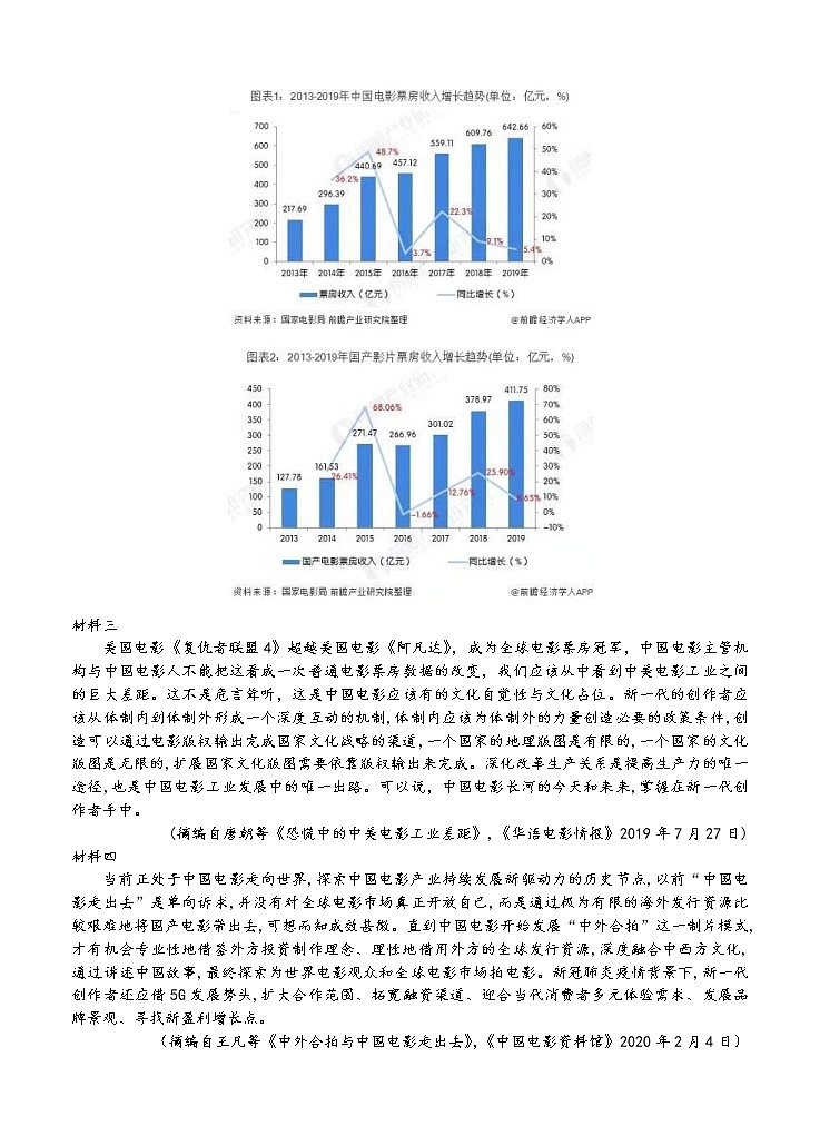 黑龙江省哈尔滨市第六中学2021届高三下学期第四次模拟考试 语文（含答案）03