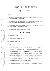 （新高考）2021届高考考前冲刺卷 语文（一）