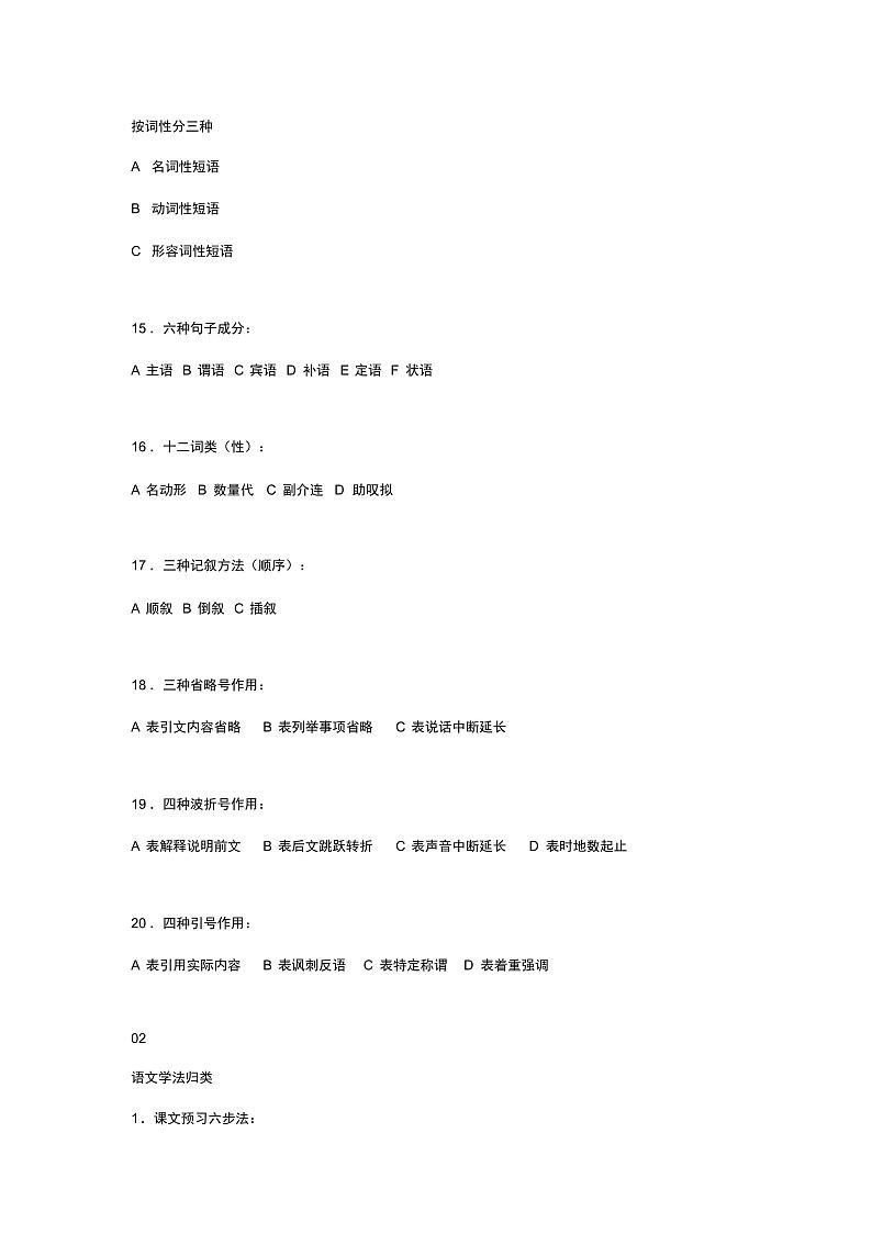 高中语文核心知识点03