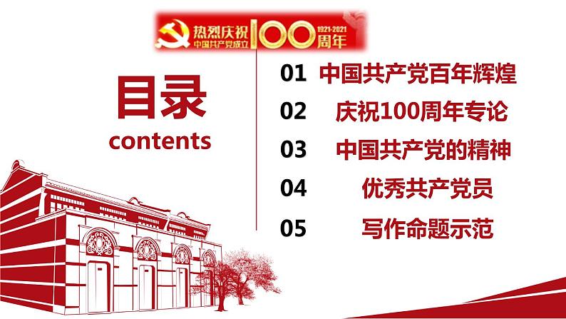 中国共产党建党100周年 课件-2020-2021学年高中语文写作方法指导02