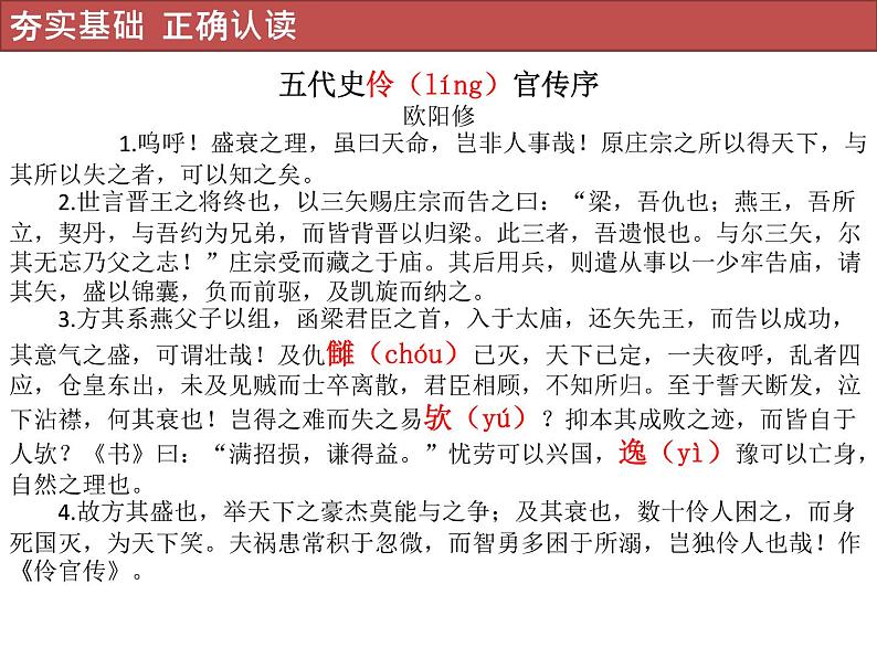 第三单元 欧阳修《五代史伶官传序》课件-山东省泰安第二中学2020-2021学年高中语文（统编版）选择性必修中册第7页