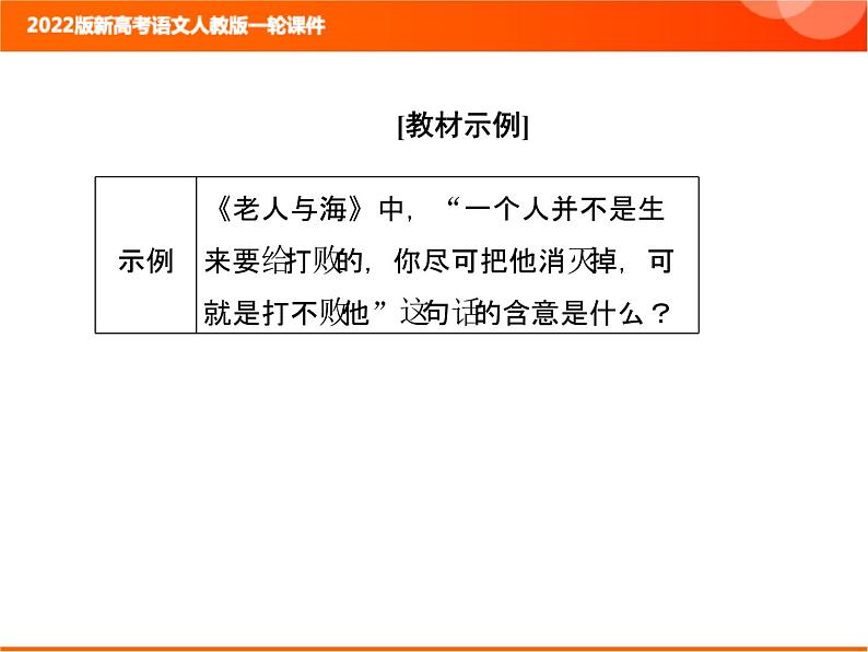 2022版新高考语文人教版一轮课件：2.2.2.5 鉴赏小说的语言 复习PPT04