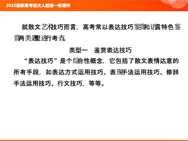 2022版新高考语文人教版一轮训练：2.2.3.5 鉴赏艺术技巧 专项复习PPT+课时作业02