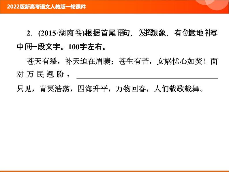 2022版新高考语文人教版一轮训练：1.2.2 扩展语句专项复习PPT+课时作业04