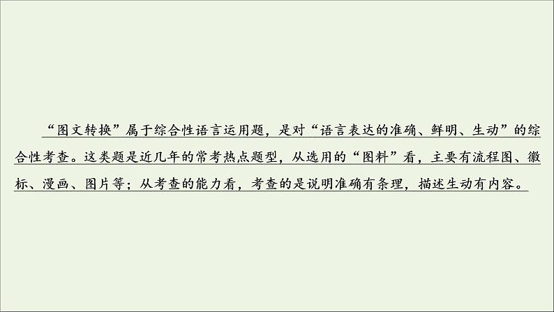 2022届高考语文一轮复习第1板块语言文字运用专题2考点4图文转换课件20210423132103