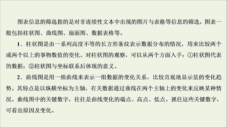 2022届高考语文一轮复习第3板块现代文阅读专题2考点2图表信息的筛选与信息的图示表述课件20210423134205