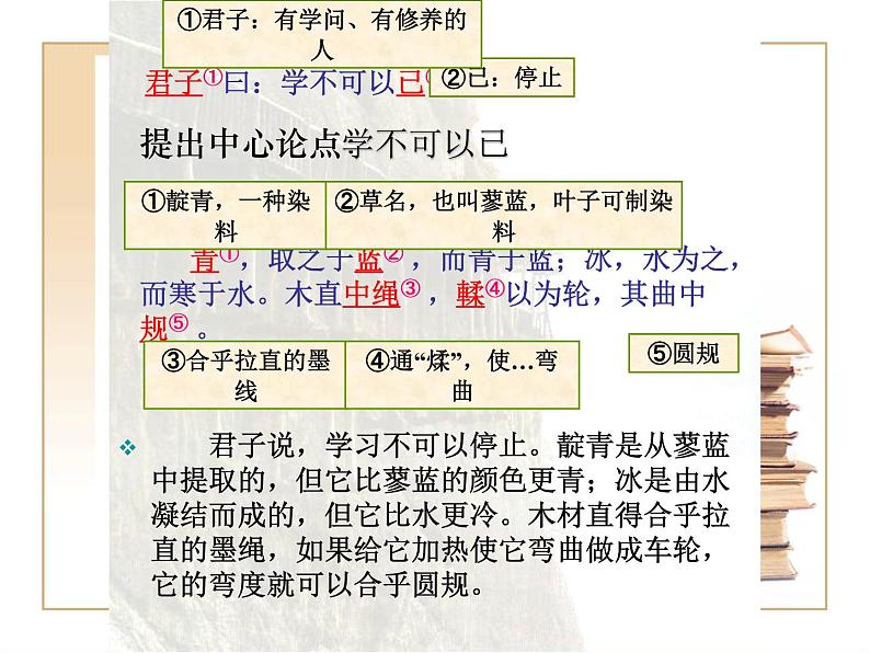 人教版高中语文必修一第六单元10.1《劝学》PPT教学课件 (2)06