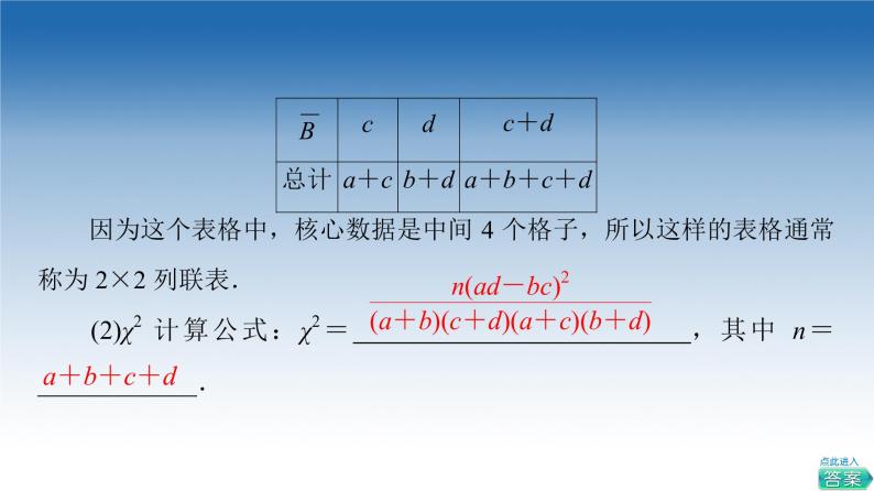 新教材2021-2022学年高中人教B版数学选择性必修第二册课件：第4章+4.3.2　独立性检验+06