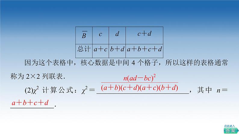 新教材2021-2022学年高中人教B版数学选择性必修第二册课件：第4章+4.3.2　独立性检验+06