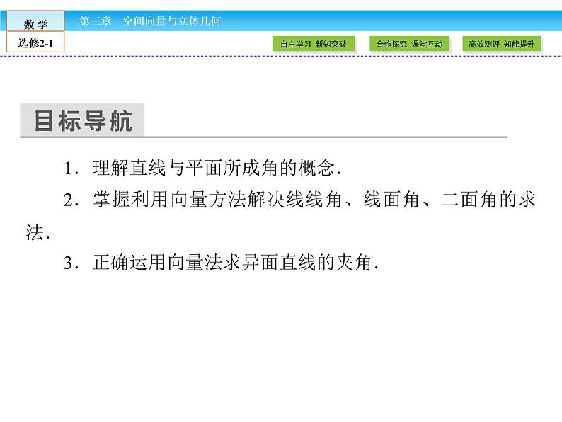 （人教版）高中数学选修2-1课件：第3章 空间向量与立体几何3.2.203