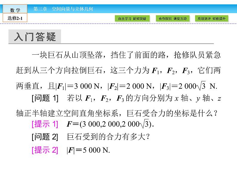 （人教版）高中数学选修2-1课件：第3章 空间向量与立体几何3.1.504