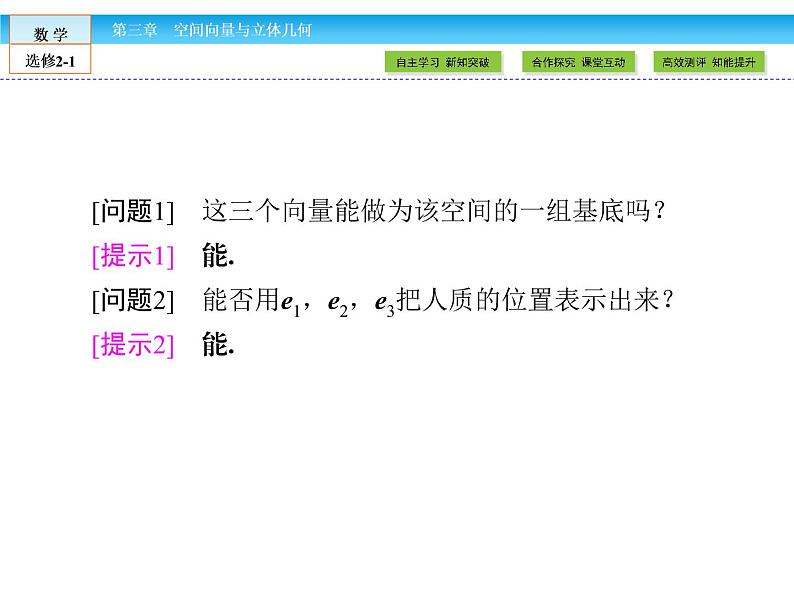 （人教版）高中数学选修2-1课件：第3章 空间向量与立体几何3.1.405