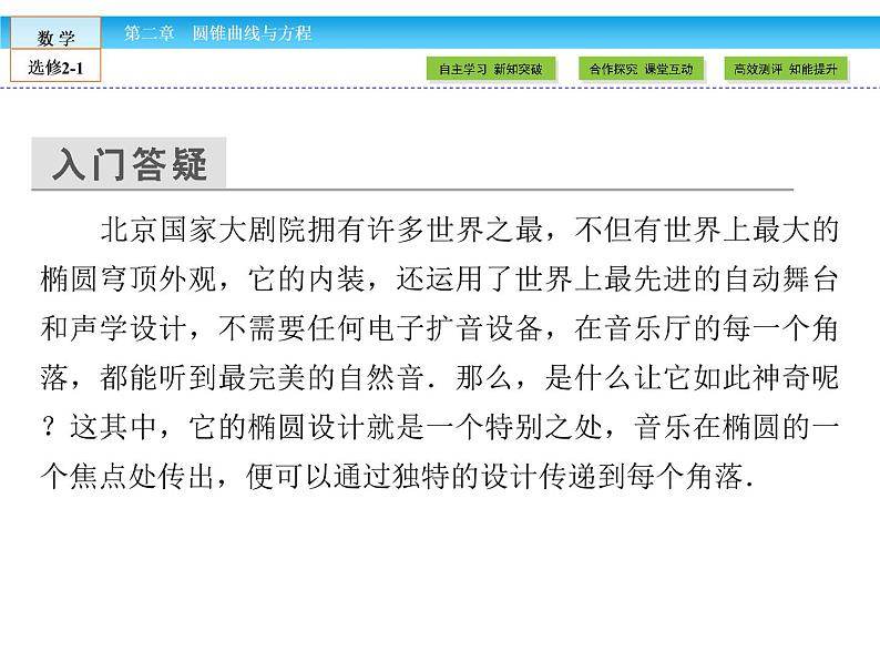 （人教版）高中数学选修2-1课件：第2章 圆锥曲线与方程2.2.2 第1课时04