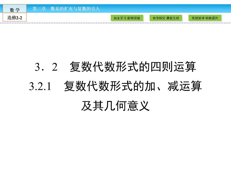 （人教版）高中数学选修2-2课件：第3章 数系的扩充与复数的引入3.2.101