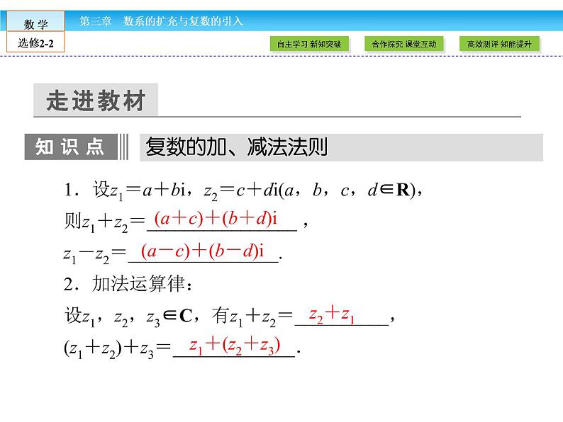 （人教版）高中数学选修2-2课件：第3章 数系的扩充与复数的引入3.2.107