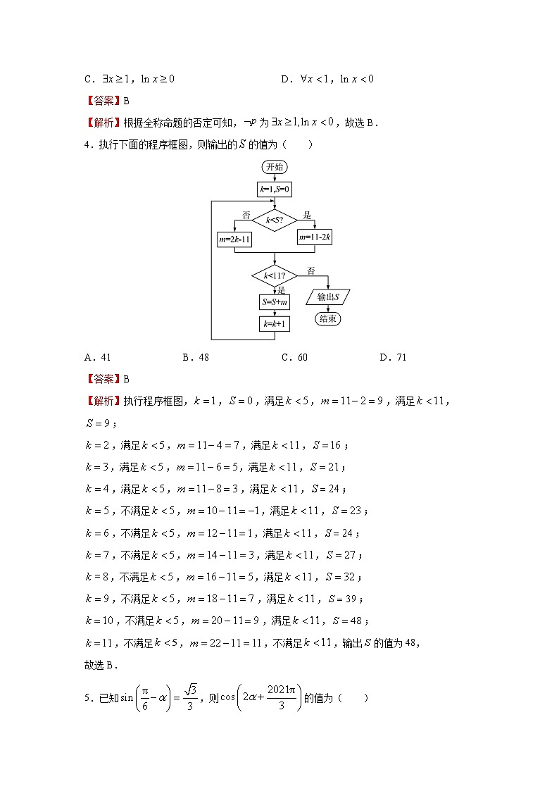 2020-2021学年高二下学期期末名师原创备考卷-文数试题（含解析）02