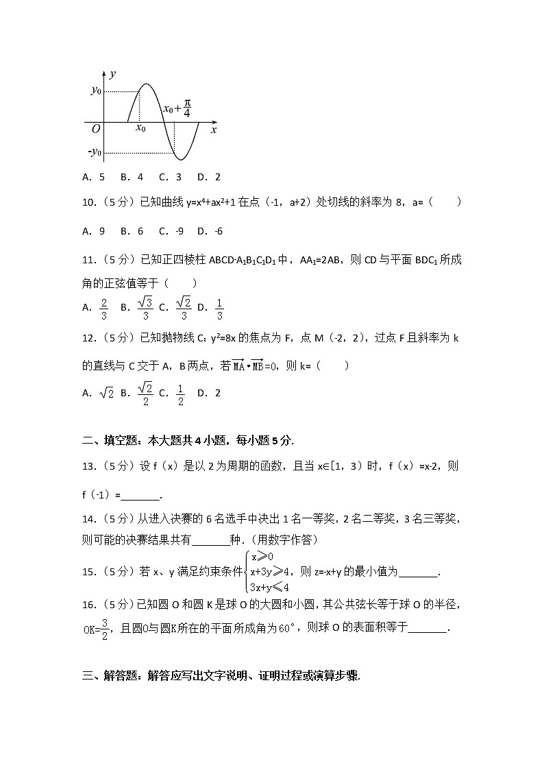 2013年全国统一高考数学试卷（文科）（大纲版）02