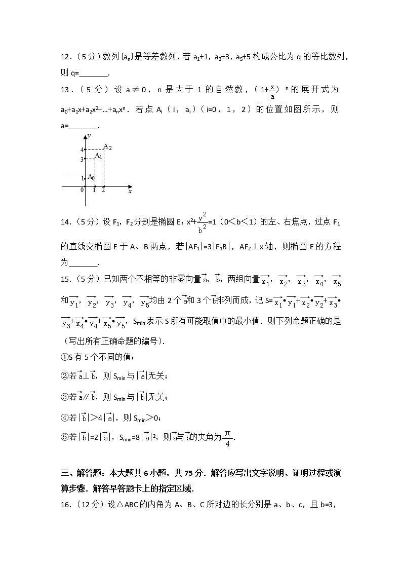 2014年安徽省高考数学试卷（理科）第3页