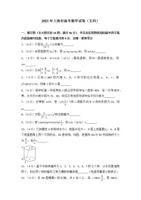 2013年上海市高考数学试卷（文科）