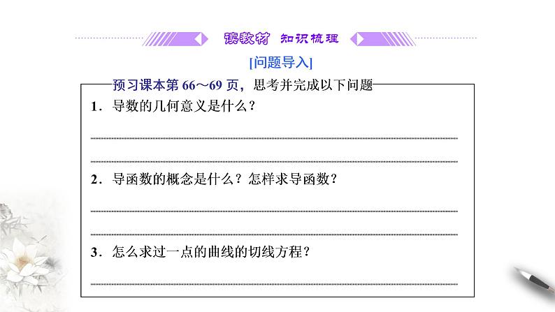 5.1.1　5.1.2　第二课时　导数的几何意义（课件）-【上好课】2020-2021学年高二数学同步备课系列（人教A版2019选择性必修第二册）第2页