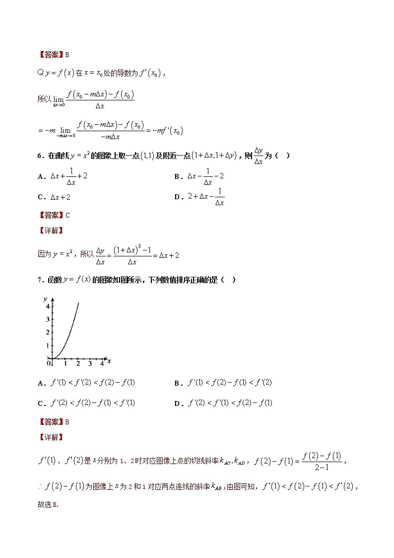 6.1.1函数的平均变化率-2021学年高二数学课时同步练（人教B版2019选择性必修第三册）03