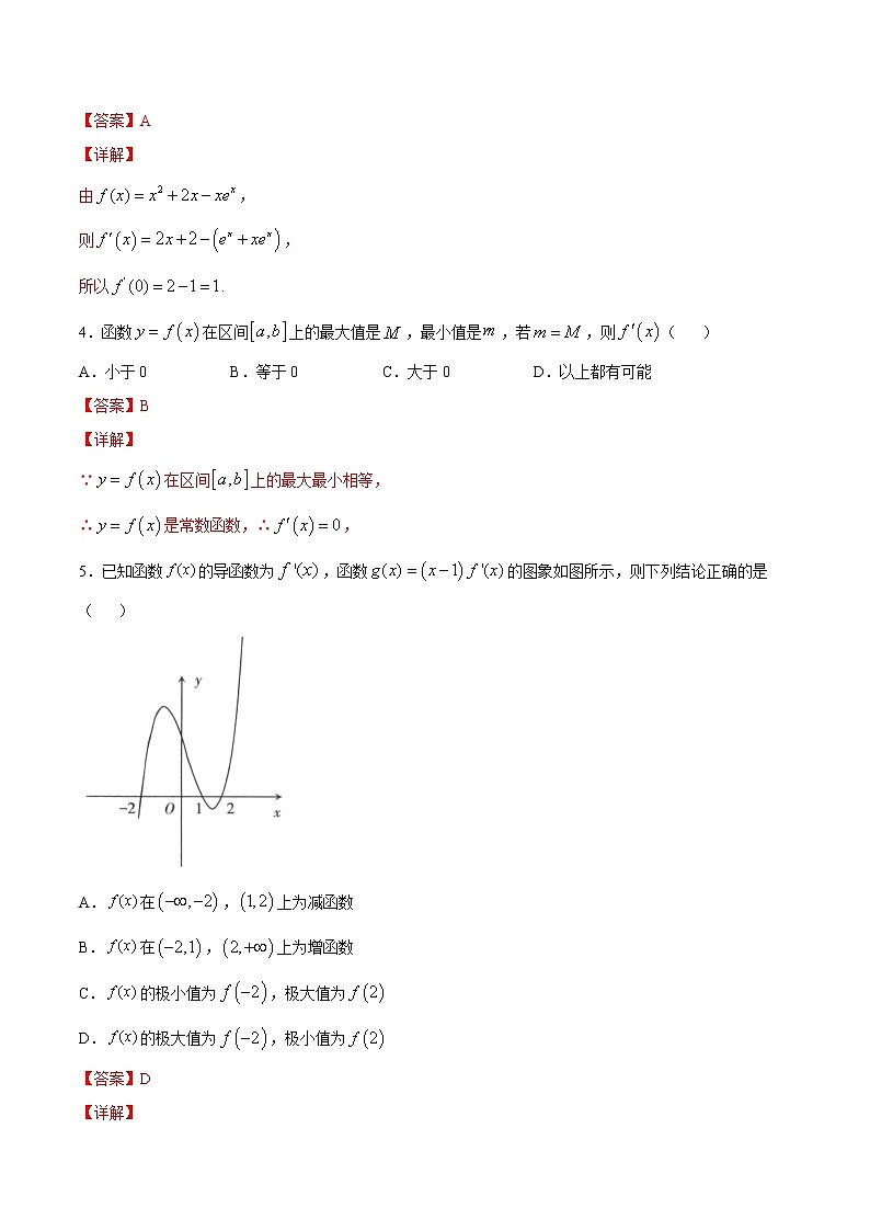 第六章 导数及其应用（章末测试卷）-2020-2021学年高二数学课时同步练（人教B版2019选择性必修第三册）02