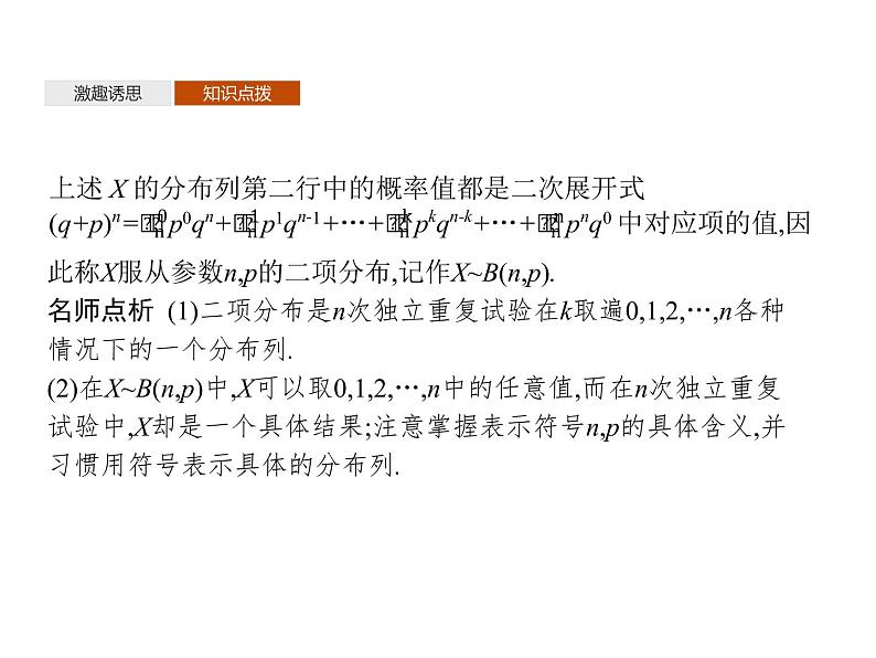 【新教材】4.2.3　二项分布与超几何分布-人教B版（2019）高中数学选择性必修第二册课件(共40张PPT)第5页