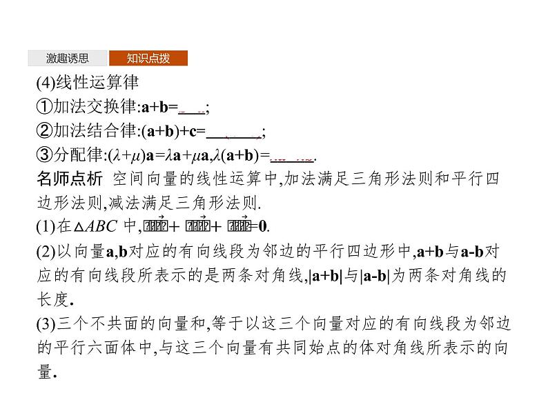 【新教材】1.1.1　空间向量及其运算-人教B版（2019）高中数学选择性必修第一册课件(共50张PPT)第8页