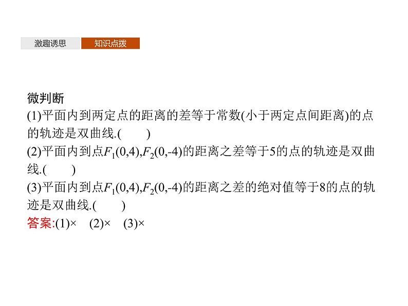 【新教材】2.6.1　双曲线的标准方程-人教B版（2019）高中数学选择性必修第一册课件(共43张PPT)07