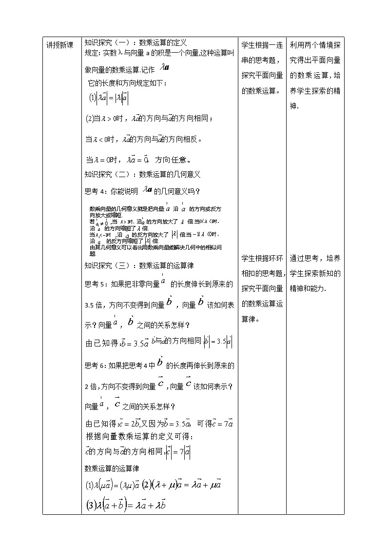 6.2.3向量的数乘运算教案02
