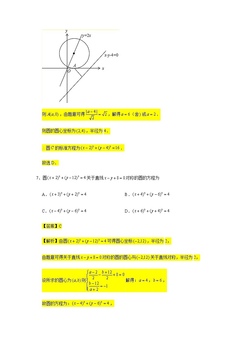 第2章专题6 圆的方程-【新教材】人教A版（2019）高中数学选择性必修第一册常考题型专题练习（机构专用）第3页
