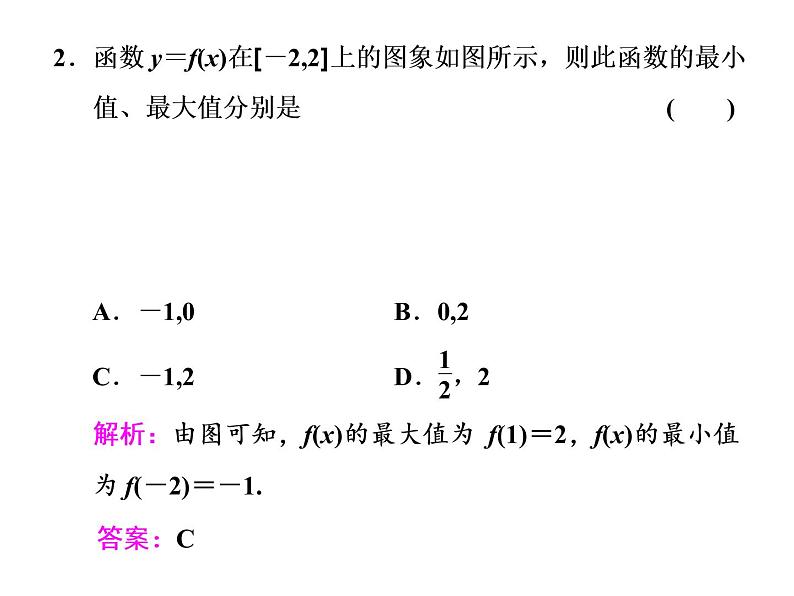高中数学课件 新人教必修第一册3．2　3．2.1  第二课时　函数的最大(小)值04
