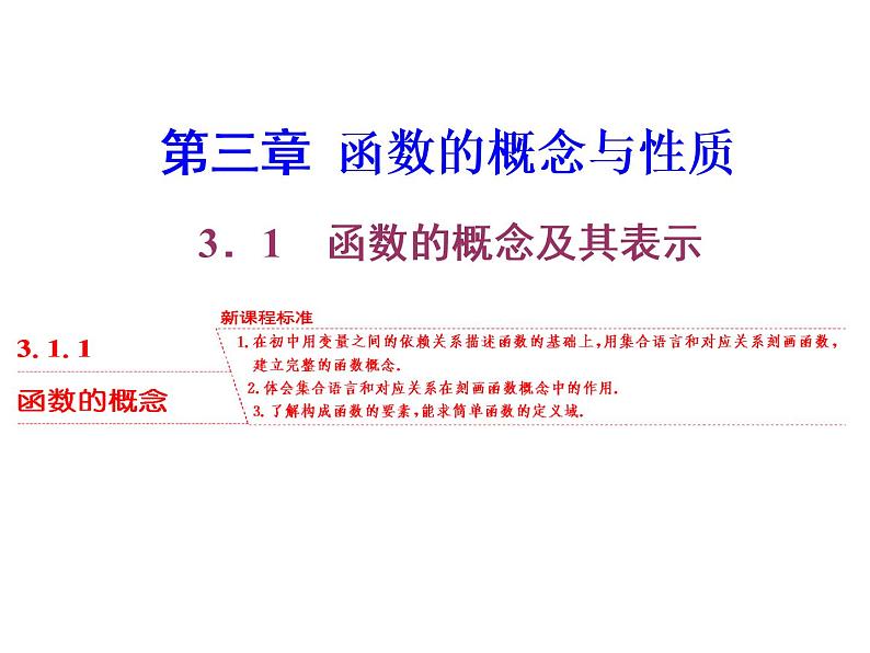 高中数学新人教必修第一册3．1　3．1.1  函数的概念 课件01