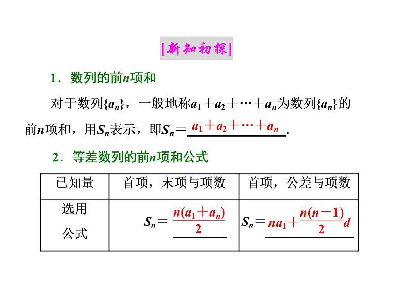 高中数学人教版新课标A必修5 第二章  2.3  等差数列的前n项和课件PPT第2页