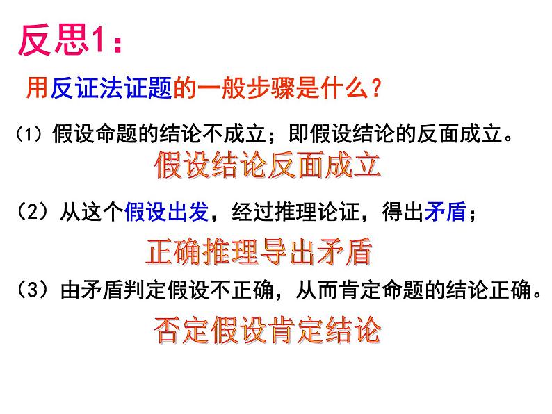 高中数学人教版新课标A 选修1-2  2.2.2直接证明与间接证明-反证法课件PPT第6页