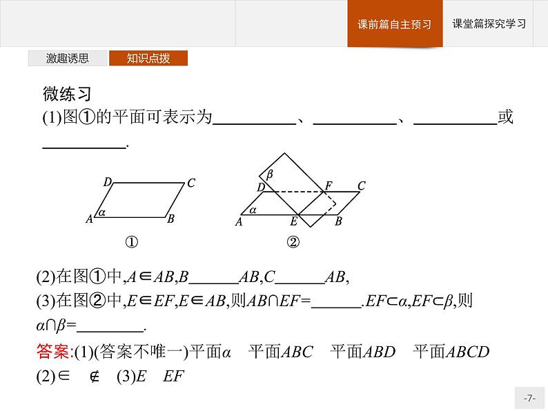 11.1.2　构成空间几何体的基本元素课件数学人教B版（2019）必修第四册第7页