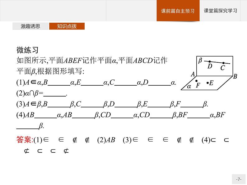 11.2　平面的基本事实与推论课件数学人教B版（2019）必修第四册07