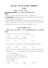 2019届广东省华附、省实、广雅、深中高三上学期期末联考数学（文）试题（PDF版）